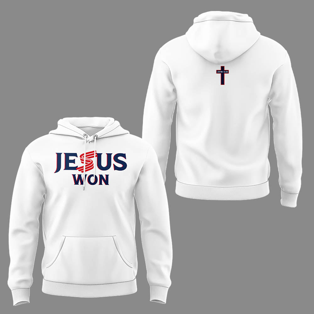 Limited Edition USA Baseball “Jesus Won” Hoodie