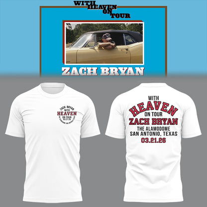 Limited Zach “With Heaven On Tour 2026.” in The Alamodome TShirt-LL260322001