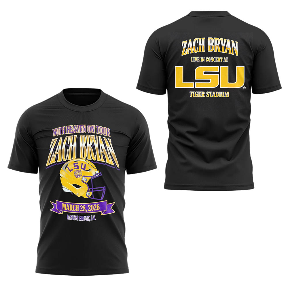 Limited Zach “With Heaven On Tour 2026.” at LSU TShirt-LL260328002