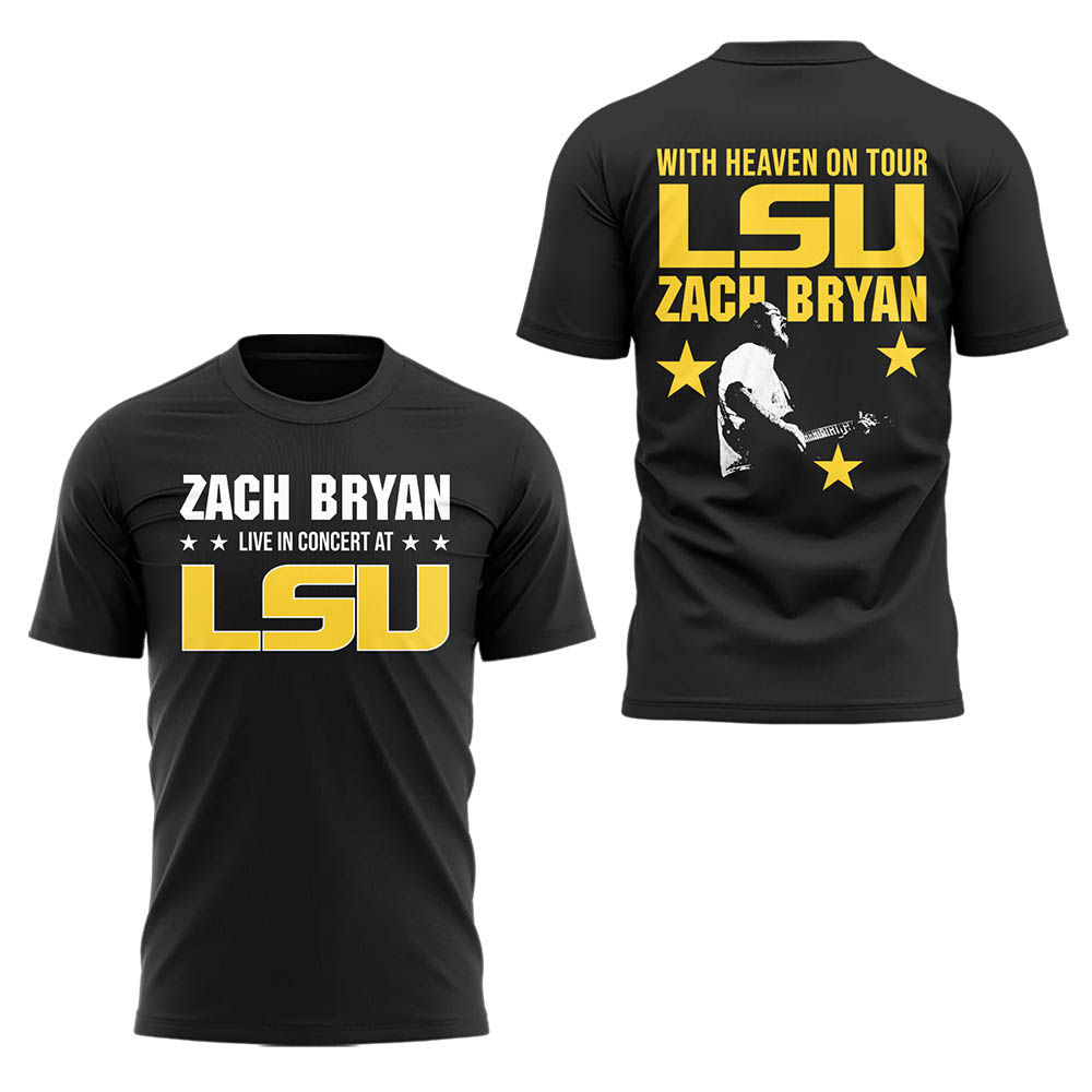 Limited Zach “With Heaven On Tour 2026.” at LSU TShirt-LL260328003