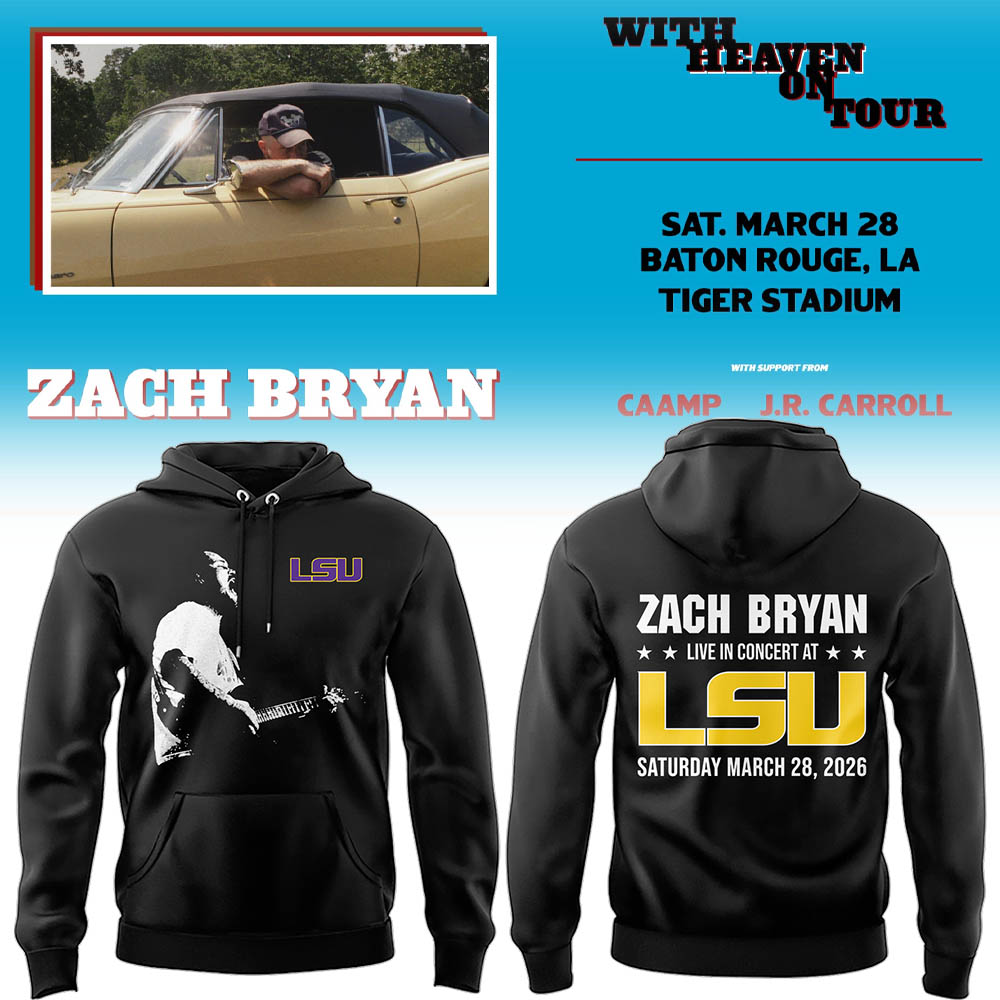 Limited Zach “With Heaven On Tour 2026.” at LSU Hoodie-LL260328004