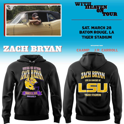 Limited Zach “With Heaven On Tour 2026.” at LSU Hoodie-LL260328005