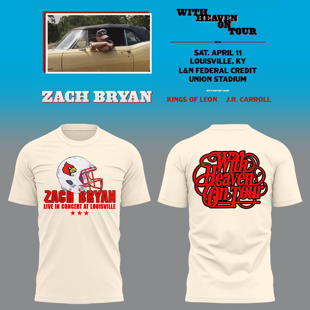Limited Zach “With Heaven On Tour 2026.” At Louisville TShirt-LL260410027
