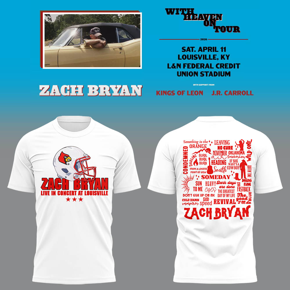 Limited Zach “With Heaven On Tour 2026.” At Louisville TShirt-LL260410033