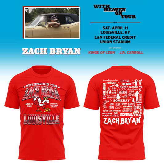 Limited Zach “With Heaven On Tour 2026.” At Louisville TShirt-LL260410034
