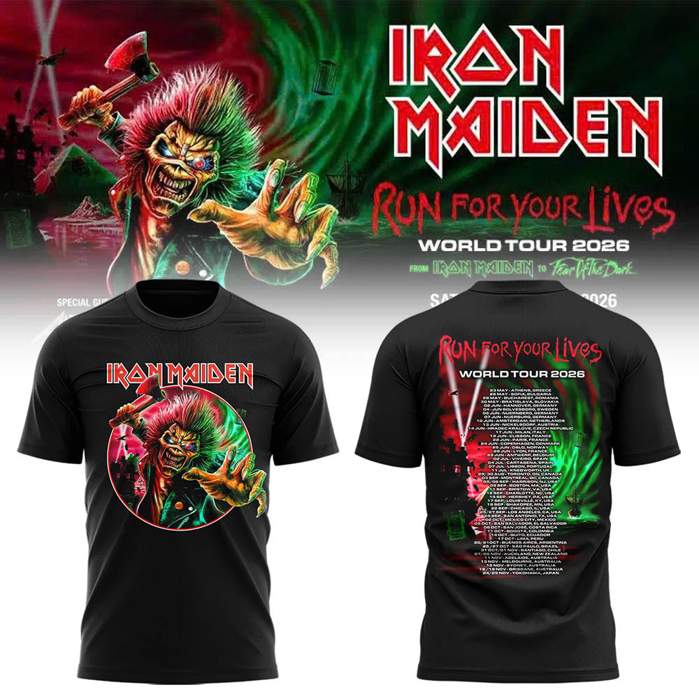 Iron Maiden - Run For Your Lives - World Tour 2026 Limited Edition T-shirt (Copy)