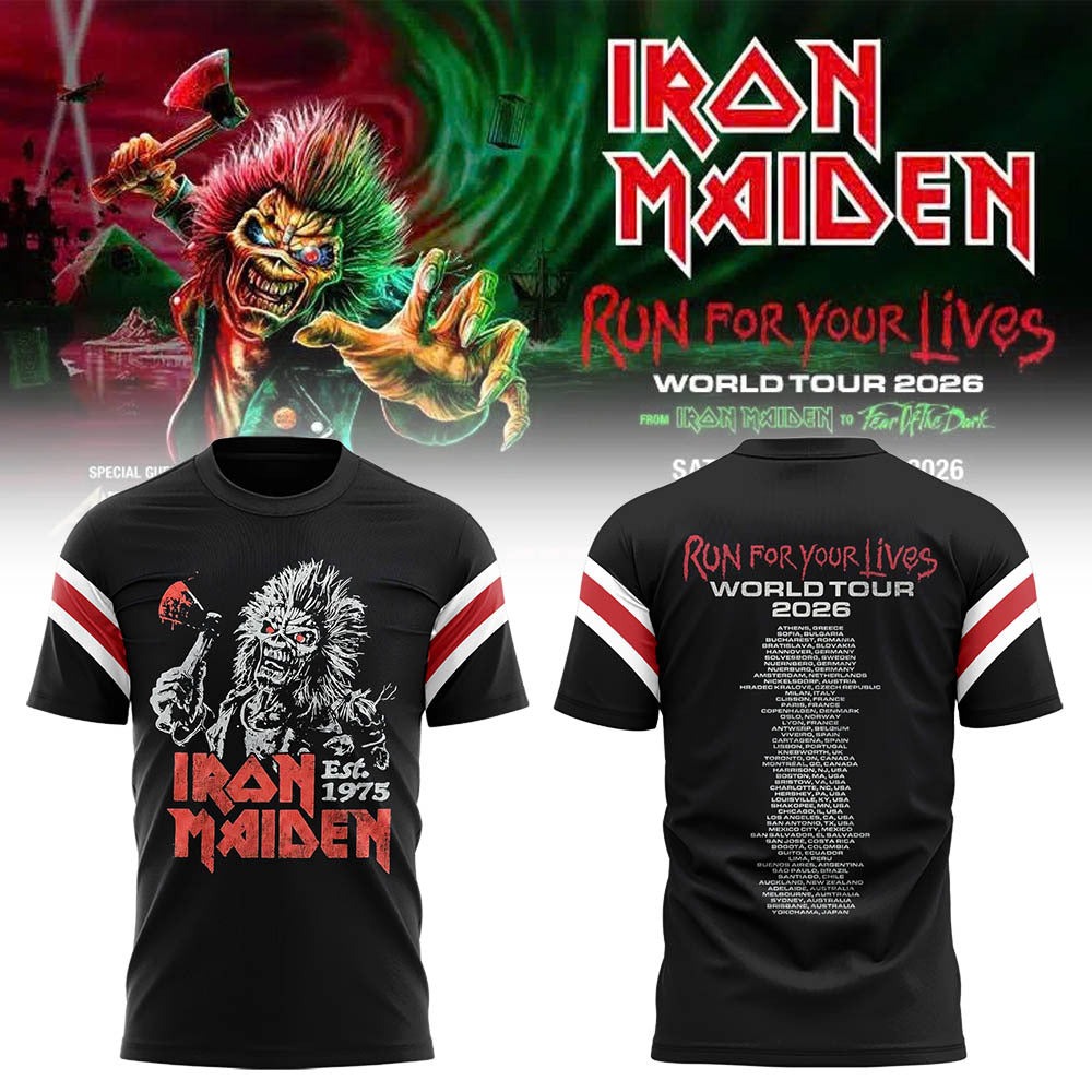 Iron Maiden - Run For Your Lives - World Tour 2026 Limited Edition T-shirt