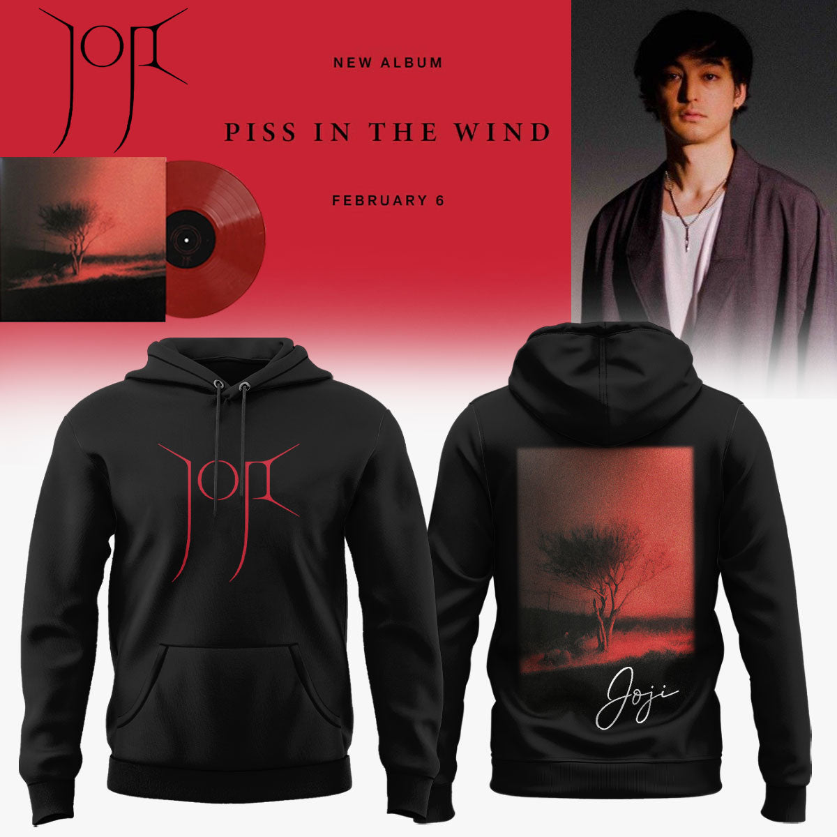 JOJI Piss In The Wind Album Hoodie