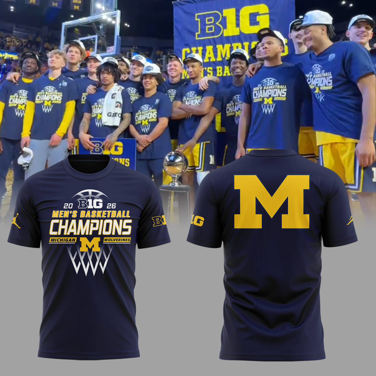 Limited Edition Michigan B10 MBB Champions Shirt-ND03092604