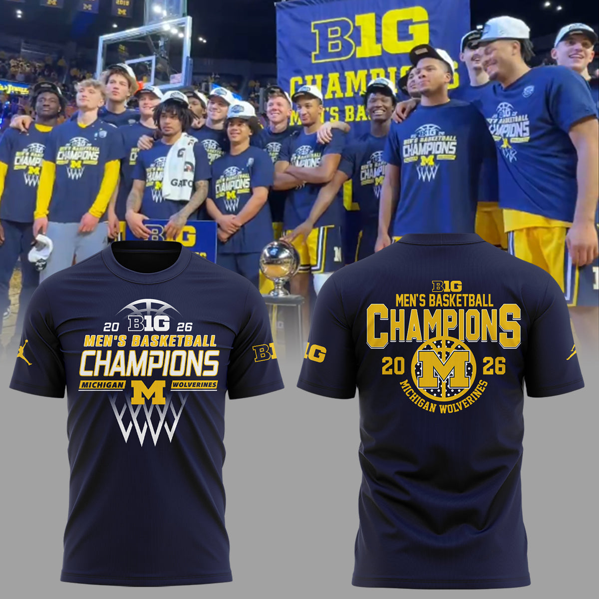 Limited Edition Michigan B10 MBB Champions Shirt-ND03092614