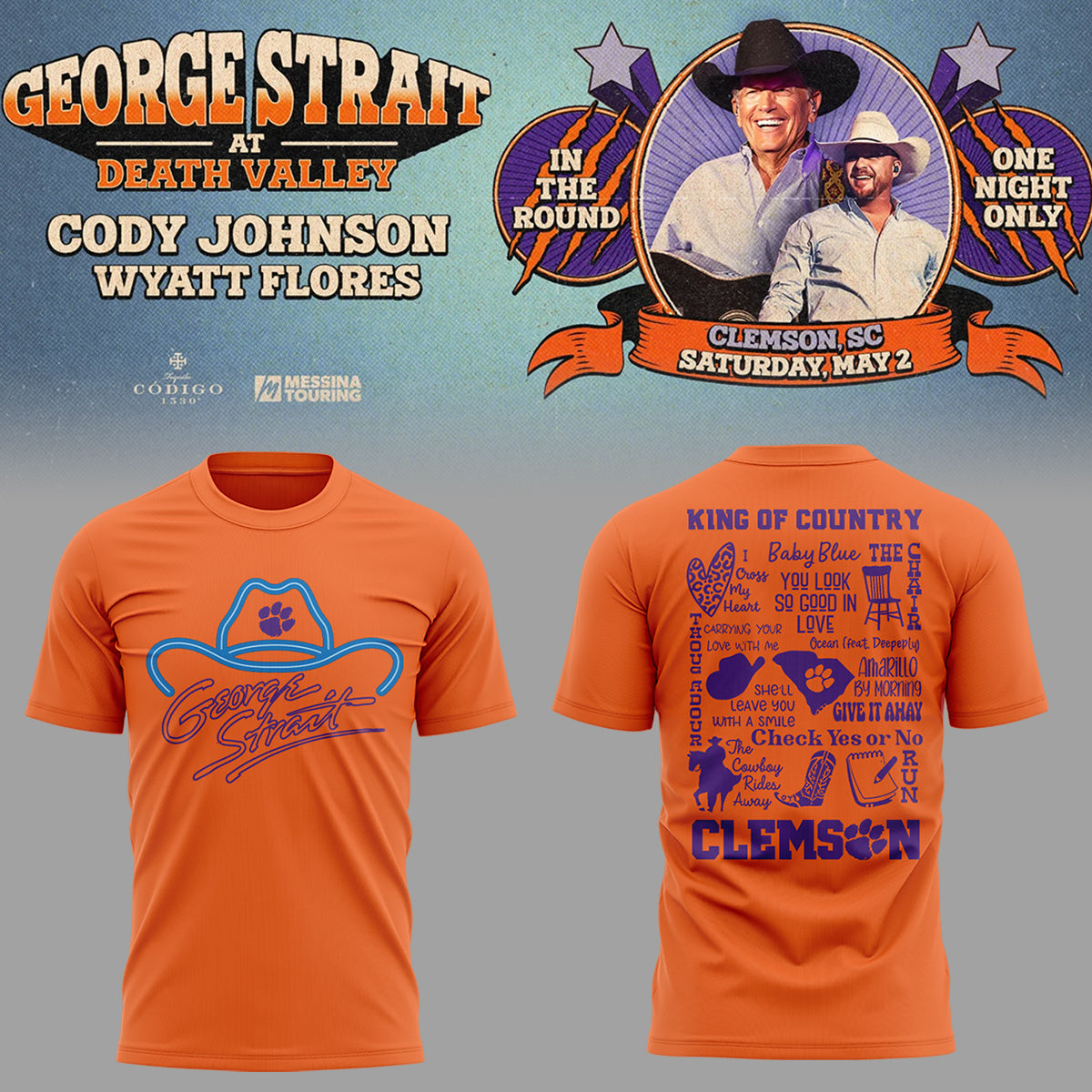 G.Strait 2026 “One-Night Only” Concert at Clemson Memorial Stadium 🤠🎸🐾Shirt