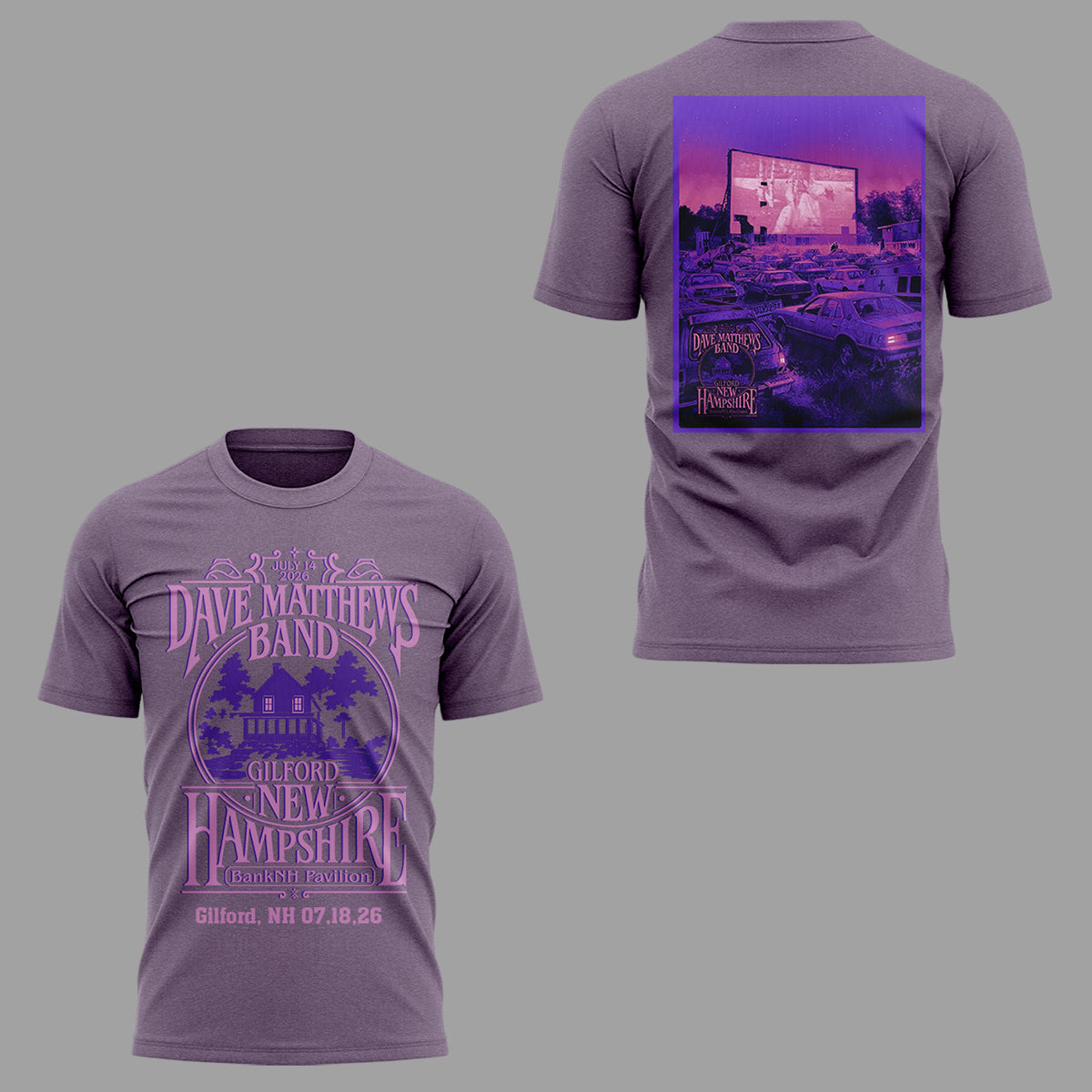 Dave Matthews Band - Limited Edition Summer Tour 2026 At Gilford T-shirt 1