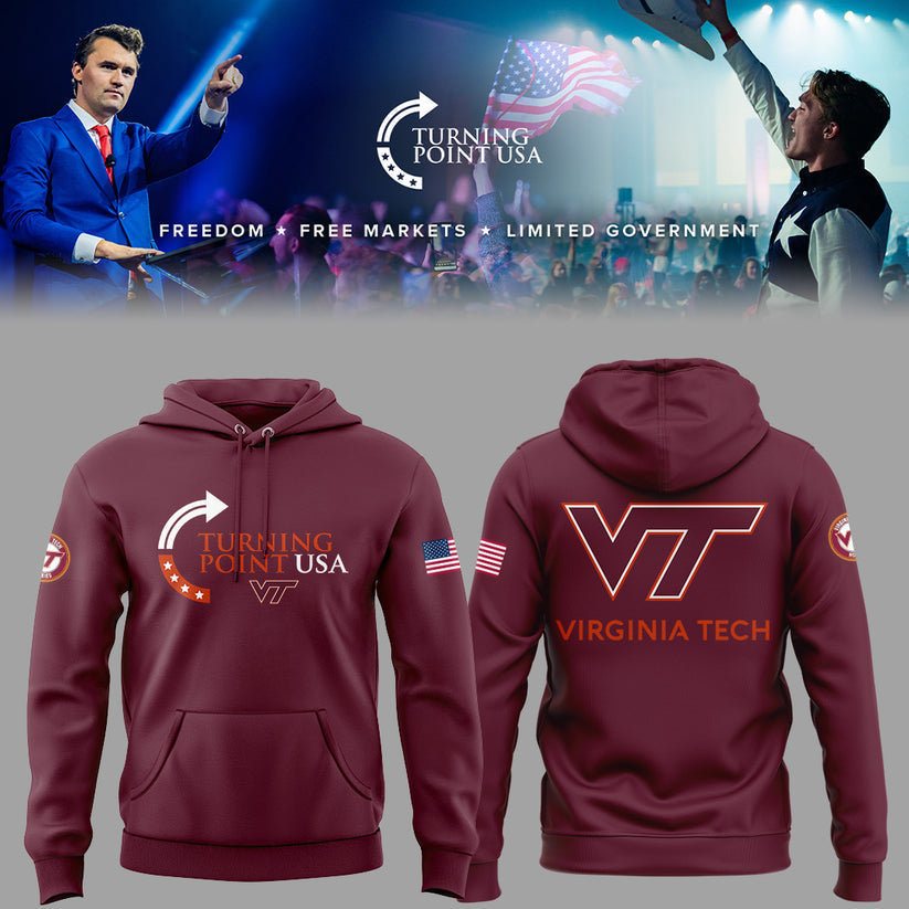 Limited Edition Virginia Tech x Turning Point USA 2025 Hoodie