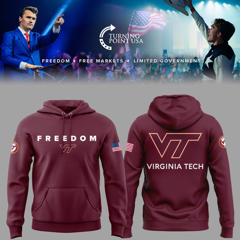 Limited Edition Virginia Tech x Turning Point USA 2025 Hoodie
