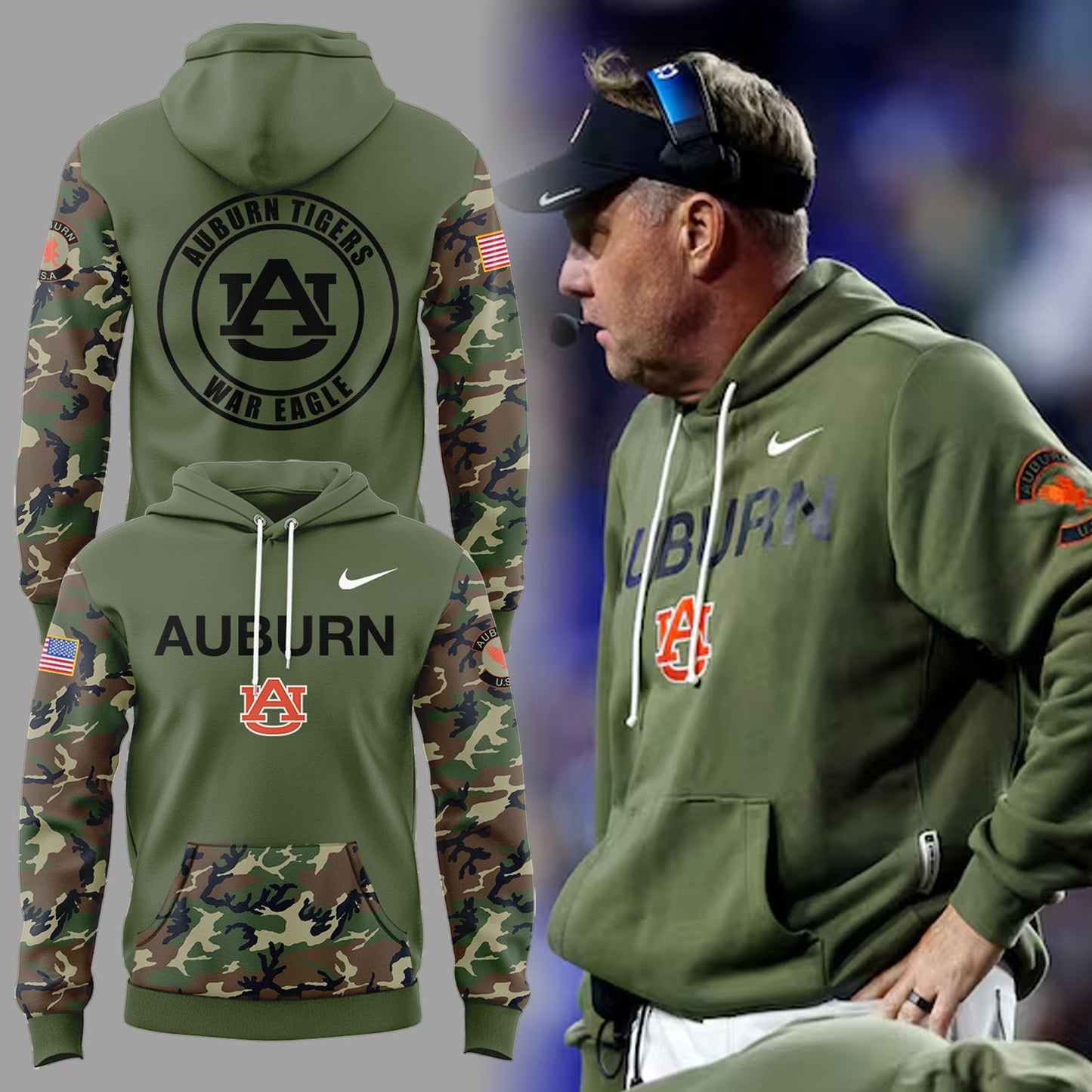 Limited Edition Auburn Veteran Camo Hoodie