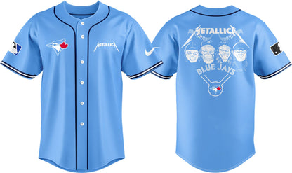 Limited Edition Blue Jays Baseball Metallica Night Light Blue Jersey-PU25042404