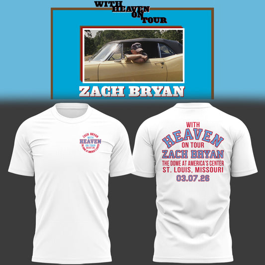 Limited Zach “With Heaven On Tour 2026.” TShirt-PU260307001
