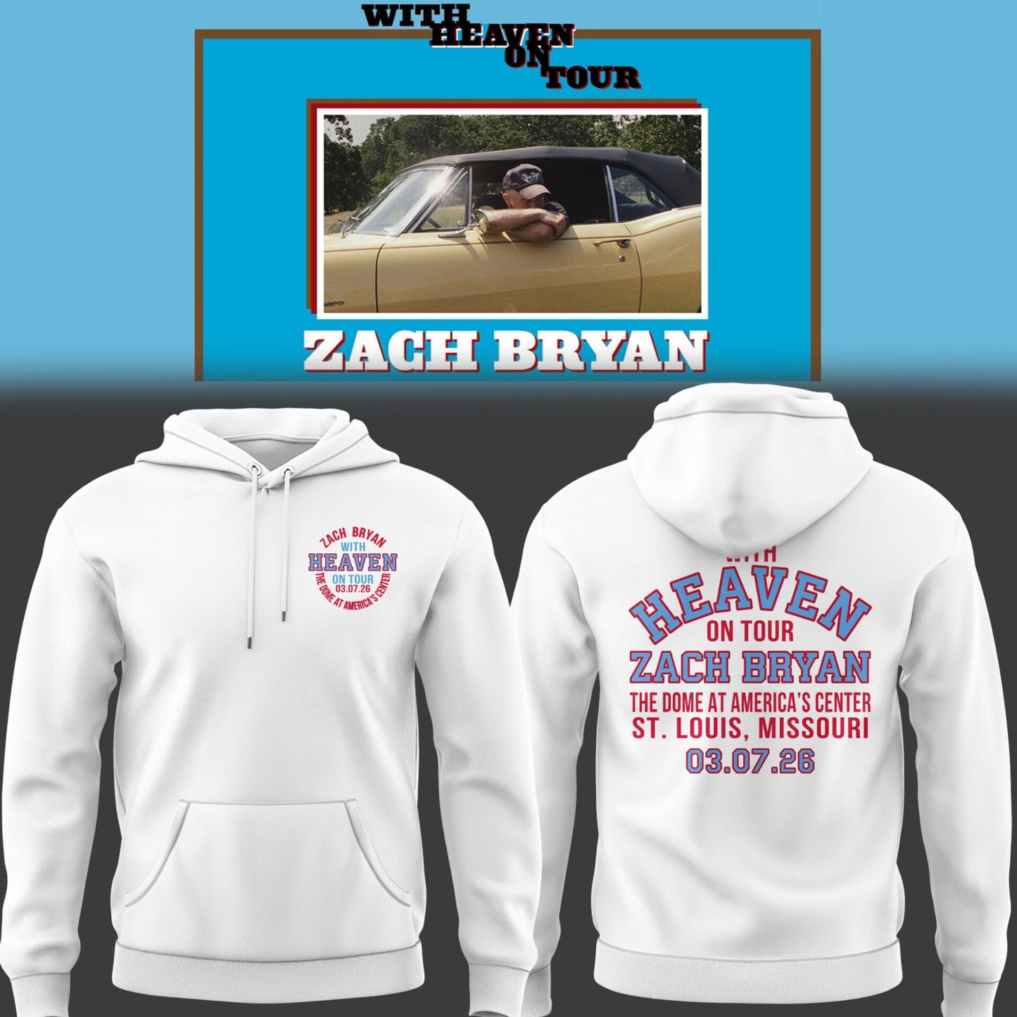 Limited Zach “With Heaven On Tour 2026.” Hoodie-PU26030702