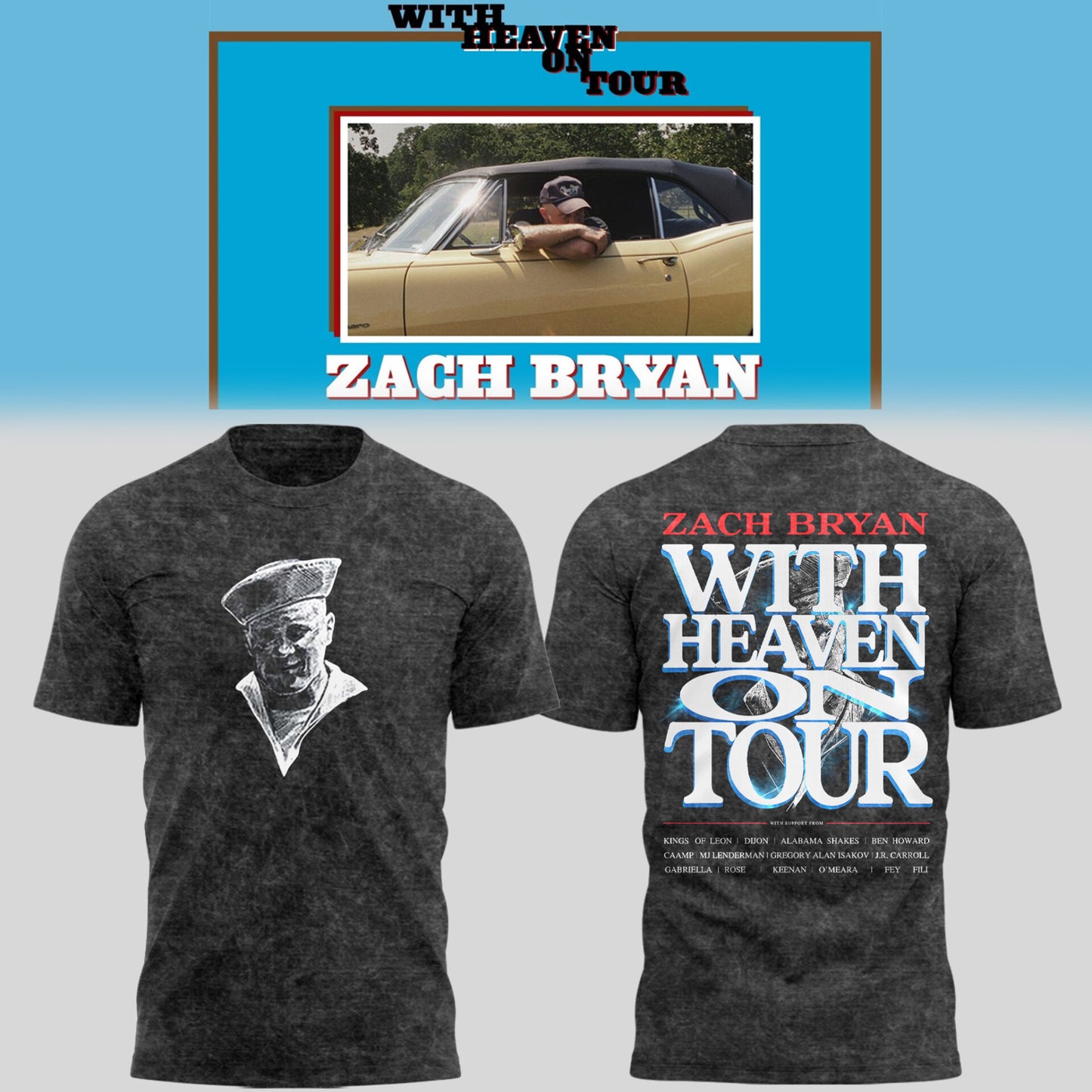 Limited Zach “With Heaven On Tour 2026.” TShirt-PU26030930
