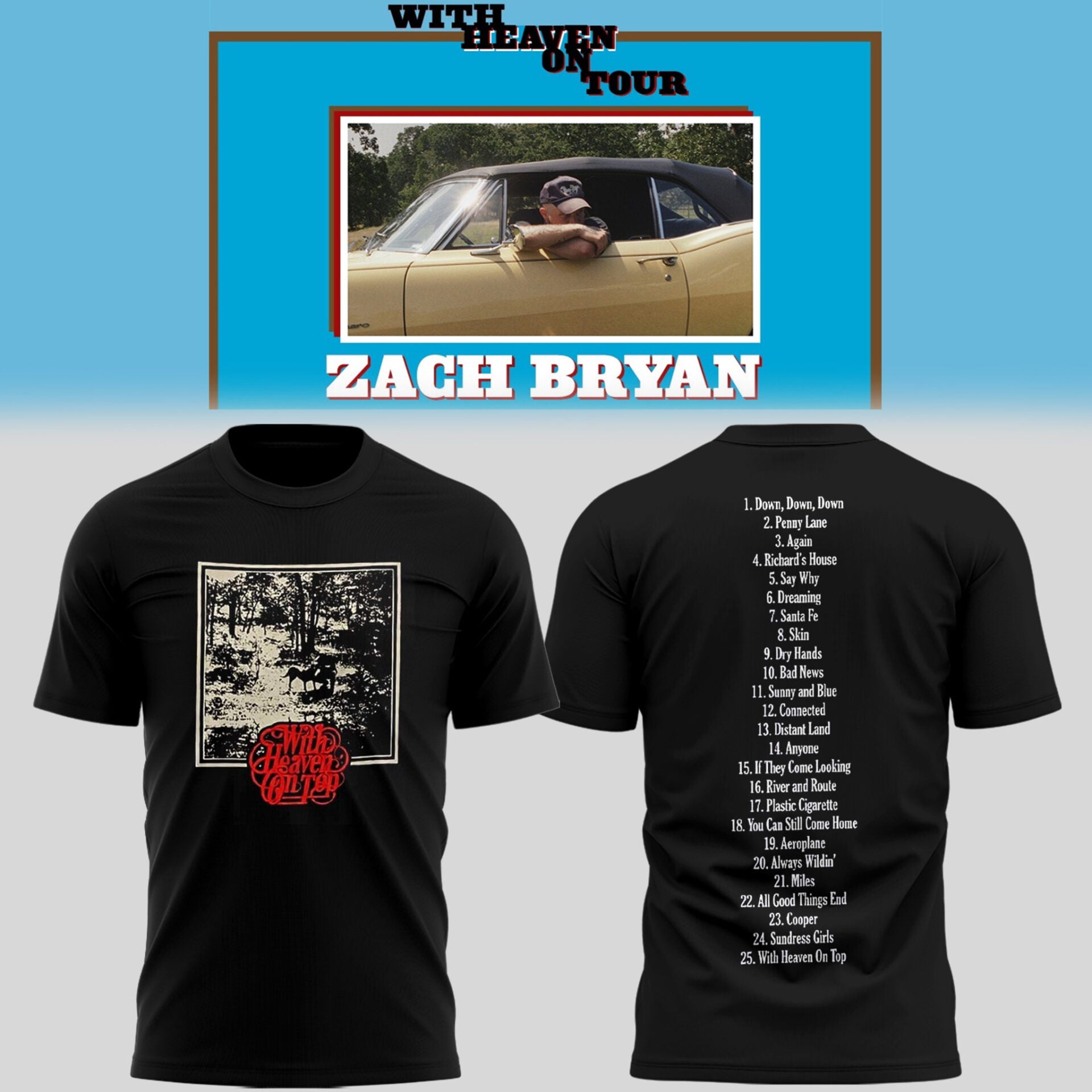 Limited Zach “With Heaven On Tour 2026.” TShirt-PU26030934
