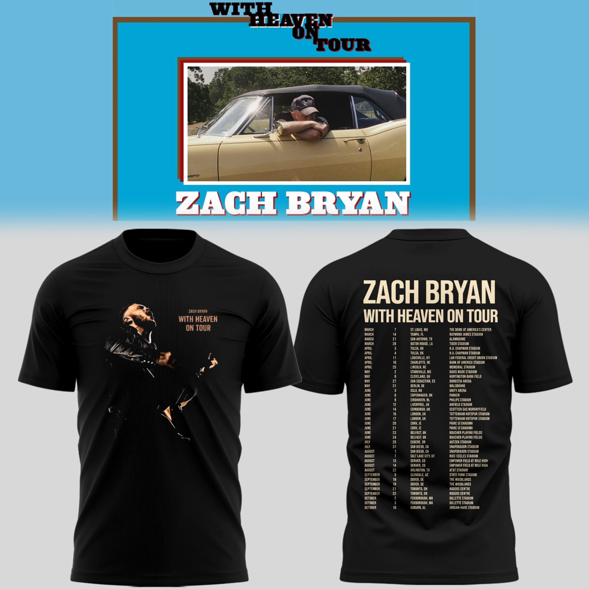 Limited Zach “With Heaven On Tour 2026.” TShirt-PU26030942