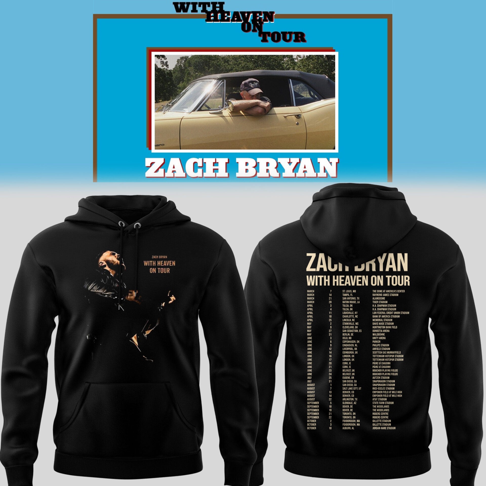 Limited Zach “With Heaven On Tour 2026.” Hoodie-PU26030943