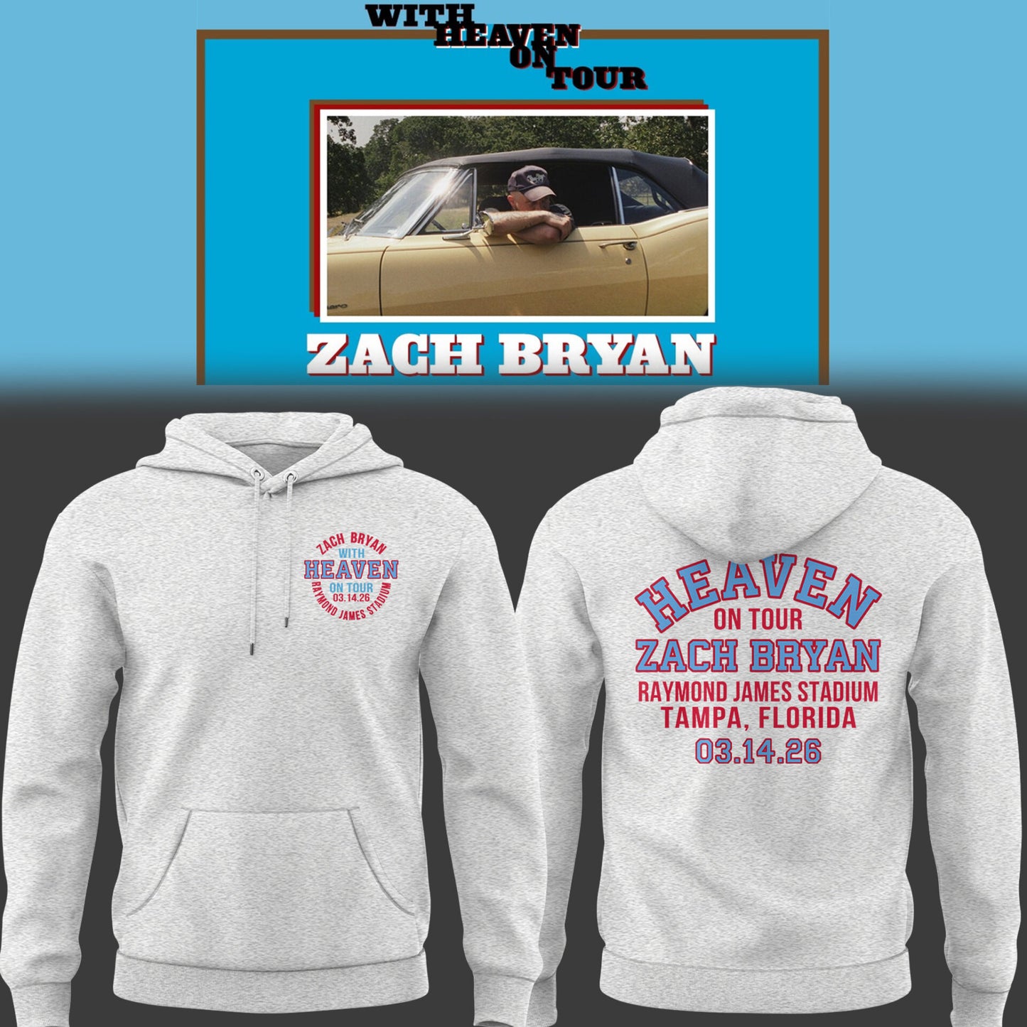 Limited Zach “With Heaven On Tour 2026.” in Florida Hoodie-PU26031404