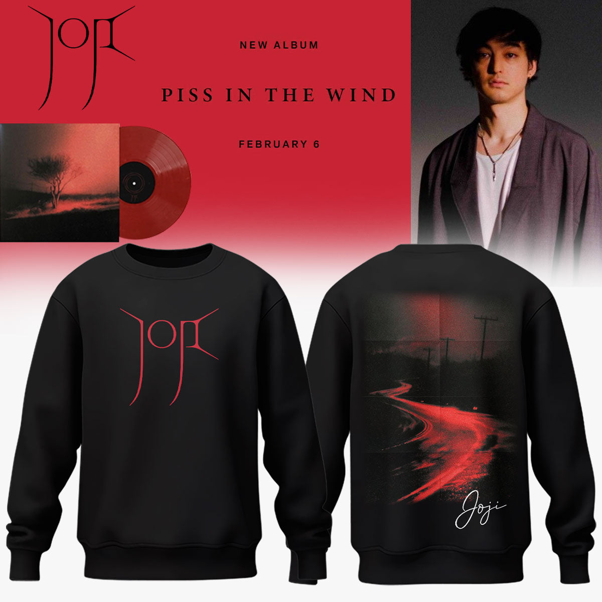 JOJI Piss In The Wind Album Sweatshirt
