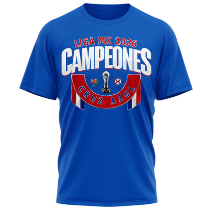 Cruz Azul 2026 Campeones Royal Blue TShirt