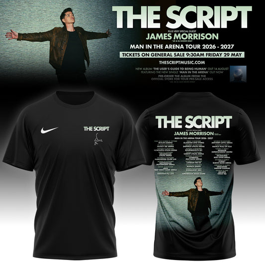 The Script ”Man In The Arena” Tour Limited Edition Signature – T-shirt