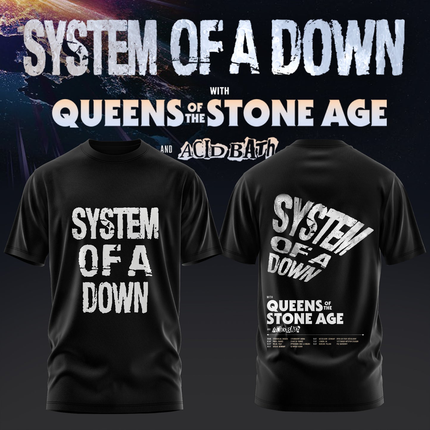 S.O.A.D – UK & EU Tour 2026 Limited T-Shirt