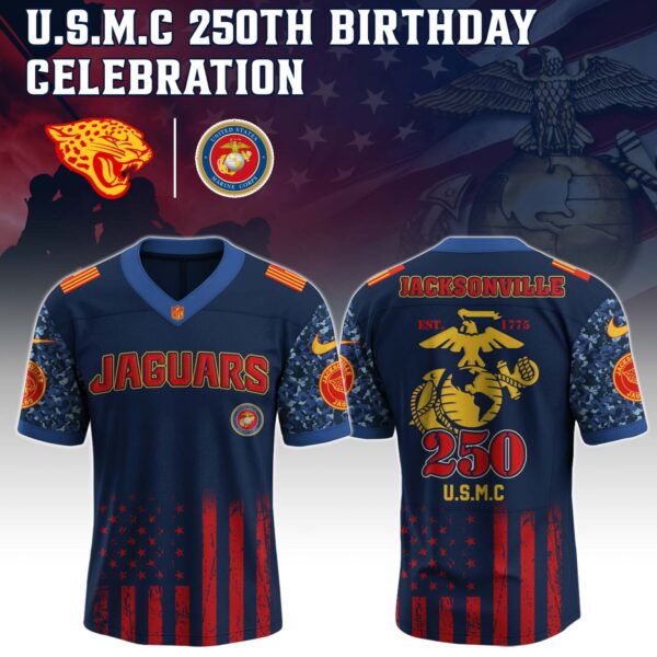 Jacksonville Jaguars x U.S.M.C 250TH Birthday Special Edition Jersey - Tycheco