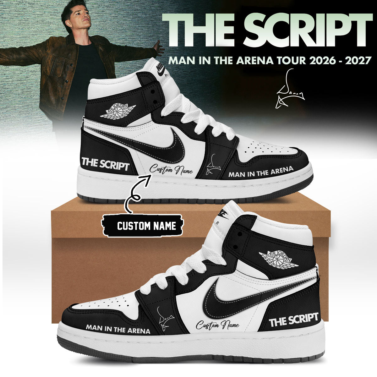 The Script ”Man In The Arena” Tour 2026/27 Limited Edition Signature – Shoes 6