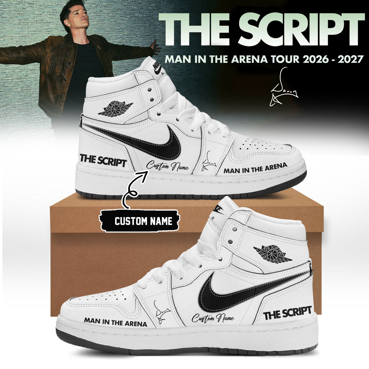 The Script ”Man In The Arena” Tour 2026/27 Limited Edition Signature – Shoes 8