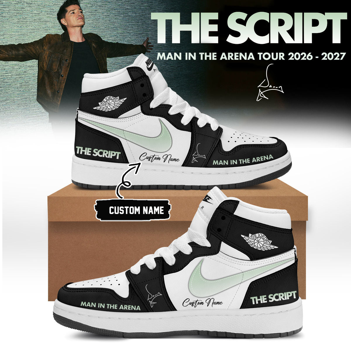 The Script ”Man In The Arena” Tour 2026/27 Limited Edition Signature – Shoes 1