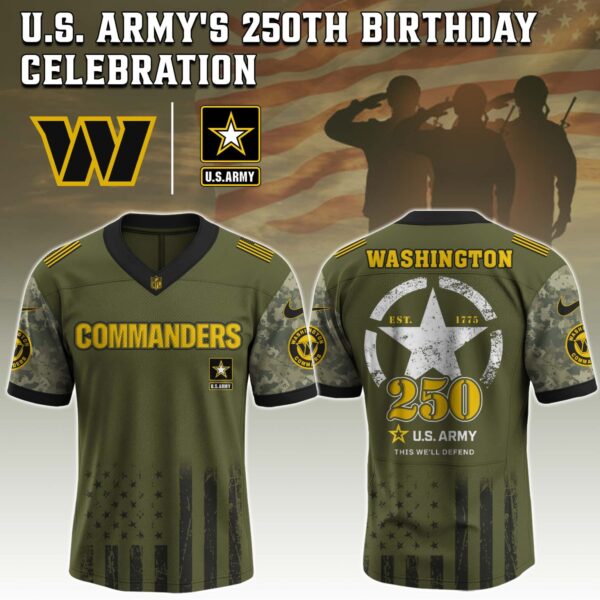 Washington Commanders x U.S. ARMY'S 250TH Birthday Special Edition Jersey - Tycheco