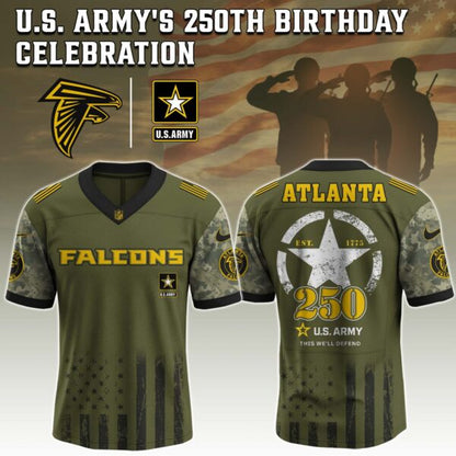 Atlanta Falcons x U.S. ARMY'S 250TH Birthday Special Edition Jersey - Tycheco