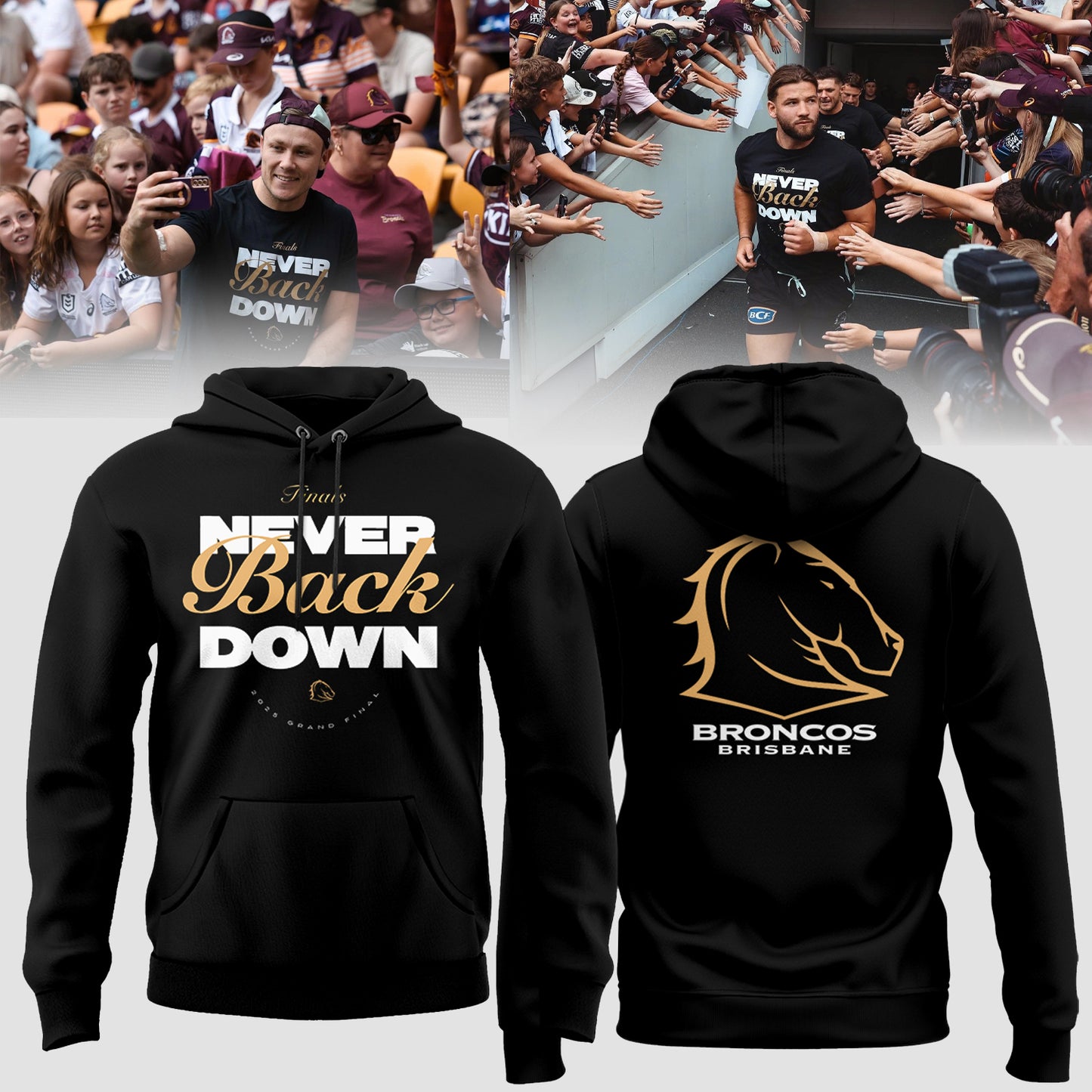 Brisbane Broncos 2025 Grand Final Hoodie