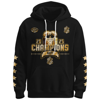 Navy Midshipmen Special Back to Back CIC trophy Champions 2025 Hoodie