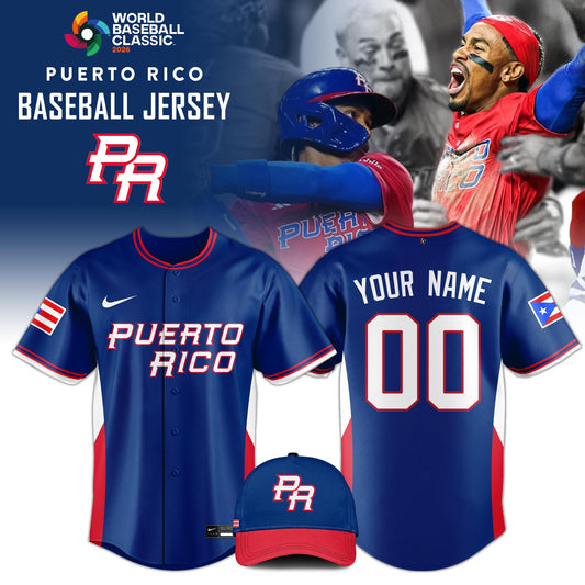 _ Puerto Rico Baseball 2026 World Baseball Classic Jersey Limited Edition Blue