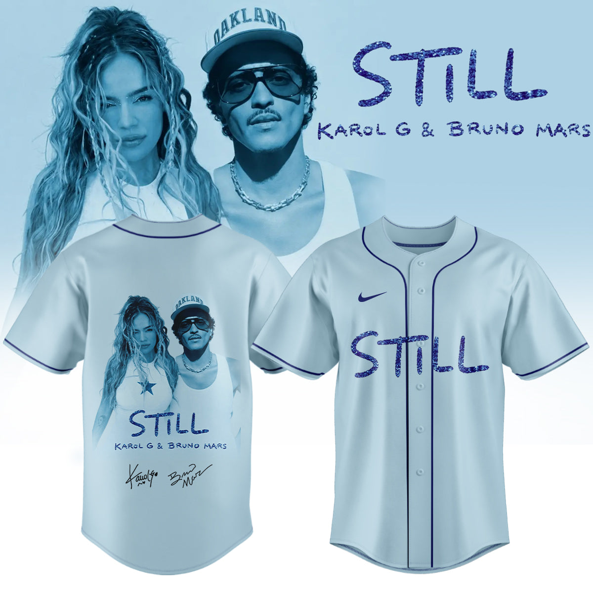 __,,Karol G & Bruno Mars “STILL” – Limited Edition Signature Jersey