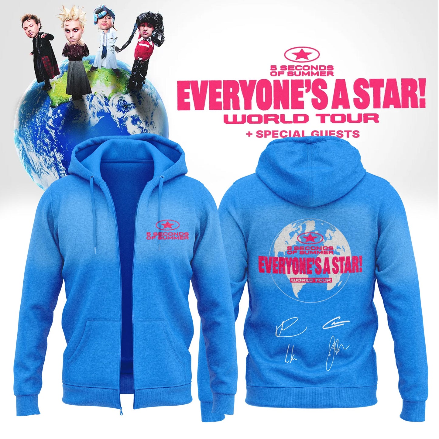 5SOS EVERYONE’S A STAR! World Tour Zip hoodie