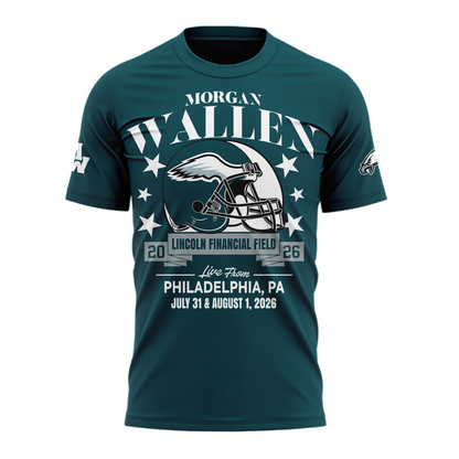 1.Exclusive Morgan Wallen x Philadelphia Ealges T-Shirt 2026