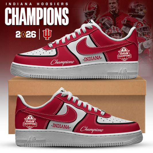 Indiana Hoosiers College Football Playoff 2025 National Champions AF1 Sneakers