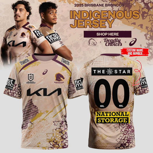 Broncos Launch 2025 Indigenous  JERSEY (custom Number)