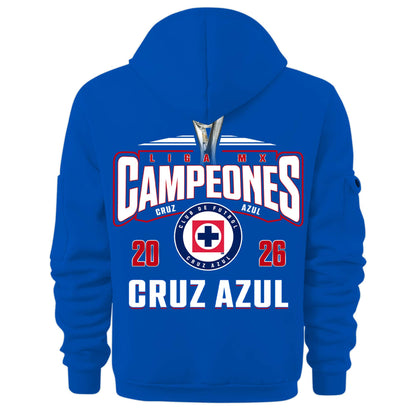 Cruz Azul 2026 Campeones Royal Blue Hoodie