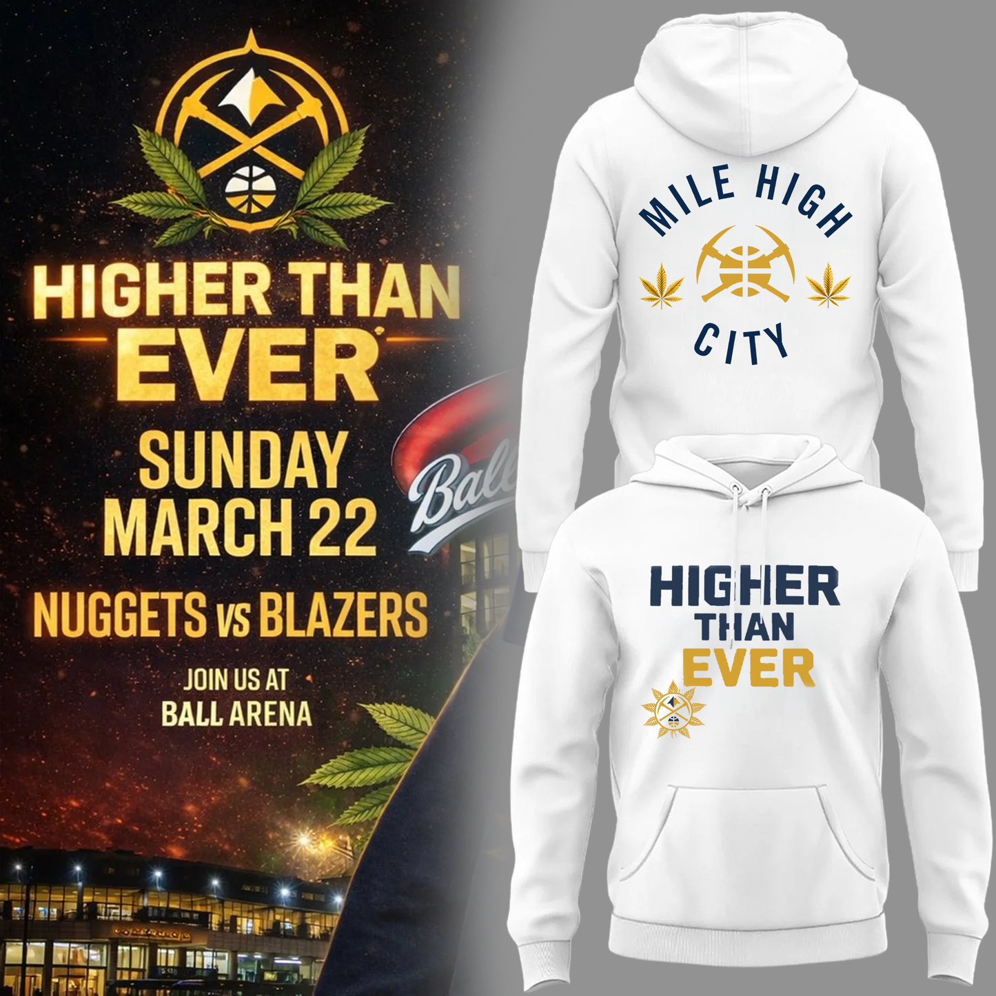 Denver Nuggets - Limited Edition Higher Than Ever Hoodie