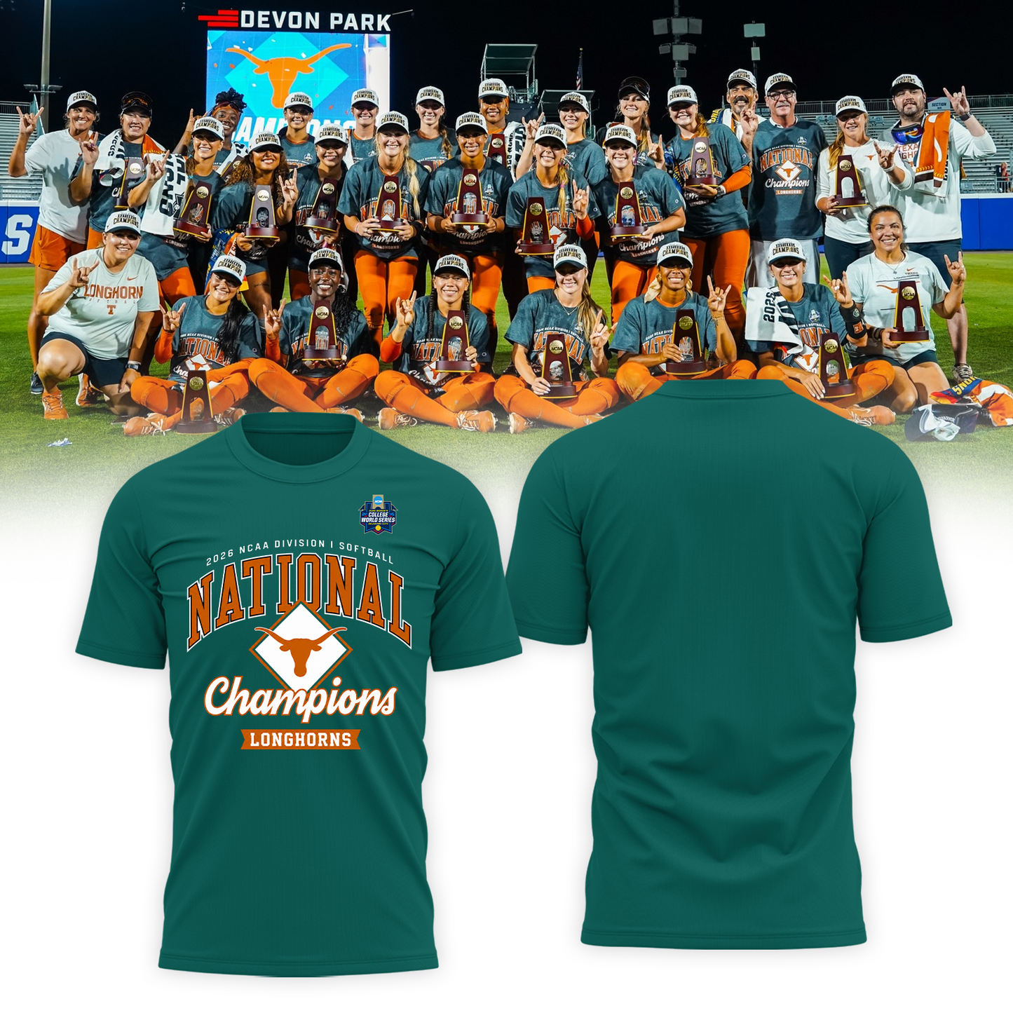 Limited Edition Longhorns 2026 Softball National Champions T-Shirt