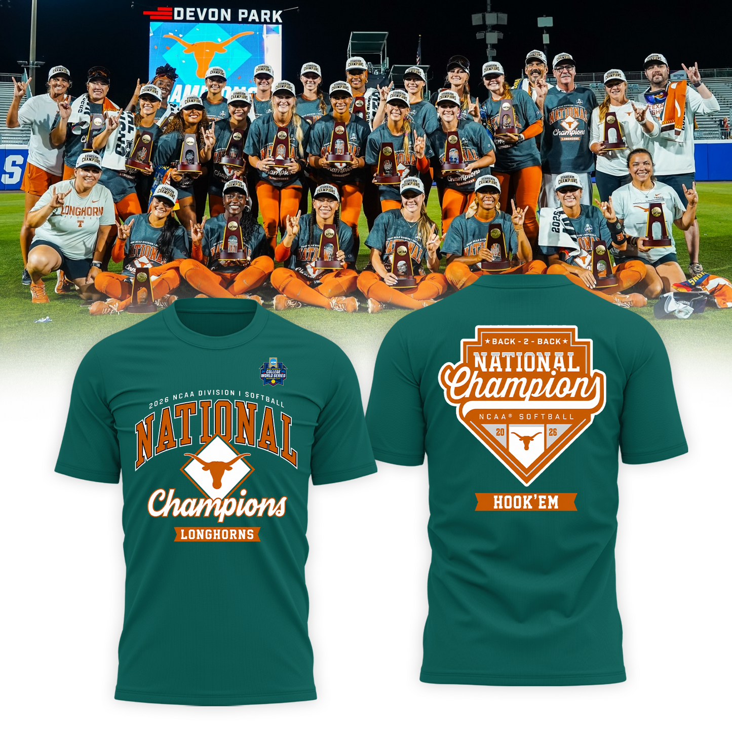 Limited Edition Longhorns 2026 Softball National Champions T-Shirt