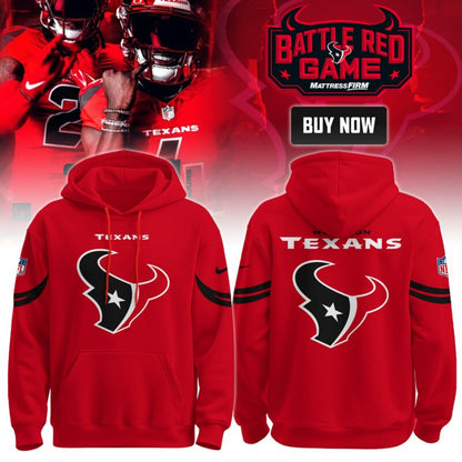 Unisex Battle Red Game Texans Hoodie